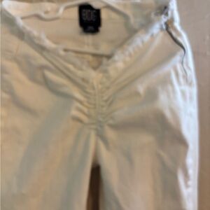 BDG Cream Frayed Hem Pants